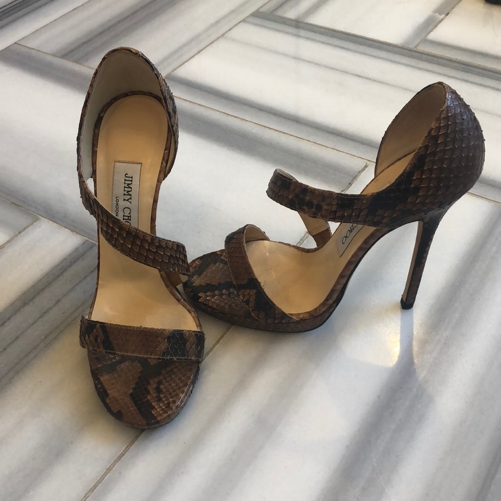 Jimmy Choo Ezra snake skin 5in Heel